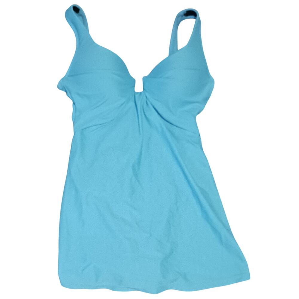 Shore Shapes Swimwear Womens Aqua Tankini with Underwire and Padded Bra Size 8